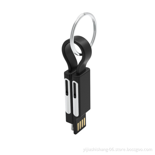 Yijiashishang 2020 Hot Promotion Gifts 4 in 1 Keychain USB Cable For Android Micro Usb Type C